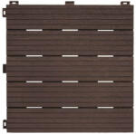 EasyTile Set 6 dale terasa din compozit, model Cosmo, 30cmx30cm, culoare mocha