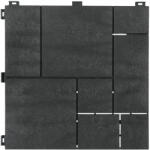 EasyTile Set 6 dale terasa din compozit, model Mozaic 30cmx30cm, culoare antracit