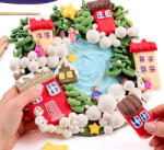 OKTO Set de creatie senzoriala 3D, cu argila, Iarna pe ulita, 16x16 cm (OK20046)