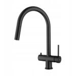 Blue Water Cyrus konyhai csaptelep, matt fekete, kihúzható kifolyócsővel (Cyrus czarny mat)