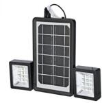 EASY POWER Panou solar cu 2 Lampi cu 12 LED-uri de mare putere : Culoare - negru (EP-05)