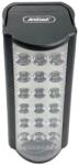Andowl Lanterna reincarcabila, 18 LED-uri : Culoare - negru (Q-LED018-N)