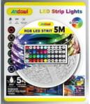 Andowl Banda LED impermeabila RGB 5050 cu telecomanda : Marime - 5 m (Q-DT55)