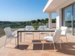 MAXISHOP Italia Collection Masa dining de exterior SOVARETO 180 cm 90 cm aspect lemnos Gri deschis (652060)