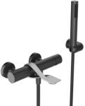 Webert Baterie monocomanda cada inox cu set de dus completa cu furtun 150 cm, dus manual si suport, negru mat (NB850101441)