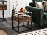 MAXISHOP Italia Collection Masa laterala MAUK Maro inchis (482085)