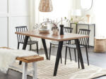MAXISHOP Italia Collection Masa de dining LENISTER Maro Negru 150 cm 90 cm (482952)