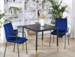 MAXISHOP Italia Collection Masa de dining SHALFORD Negru 80 cm 80 cm (477857)