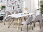 MAXISHOP Italia Collection Masa de dining MOLDEN Marmura Auriu 150 cm 80 cm (477854)