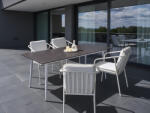 MAXISHOP Italia Collection Masa dining de exterior TOLENTINO 180 cm 90 cm efect marmorat Gri marmura (682764)