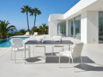 MAXISHOP Italia Collection Masa dining de exterior SOVARETO 180 cm 90 cm efect marmorat Negru marmura (652002)
