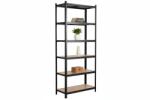 MAMUTEX Lakkozott fém állvány Mamutex Standard 220x90x60 cm - 6 polc, teherbírás 1050 kg, fekete