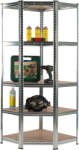 MAMUTEX Horganyzott fém sarokpolc Mamutex Standard 1800x700x400x425 mm - 5 polc, teherbírás 875 kg