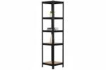 MAMUTEX Lakkozott fém állvány Mamutex Standard 180x40x40 cm - 5 polc, terhelhetőség 875 kg, fekete