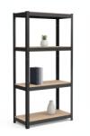 MAMUTEX Lakkozott fém állvány Mamutex Standard 160x80x40 cm - 4 polc, terhelhetőség 700 kg, fekete