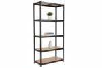 MAMUTEX Lakkozott fém állvány Mamutex Standard 200x90x60 cm - 5 polc, teherbírás 875 kg, fekete
