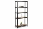 MAMUTEX Lakkozott fém állvány Mamutex Standard 180x90x30 cm - 5 polc, teherbírás 875 kg, fekete