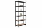 MAMUTEX Lakkozott fém állvány Mamutex Standard 220x90x50 cm - 6 polc, teherbírás 1050 kg, fekete