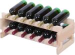 MAMUTEX 2 db Mamutex fa borospolc készlet 230x648x280 mm - polconként 6 palack, fenyő (Mamutex)