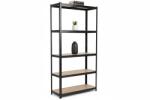 MAMUTEX Lakkozott fém állvány Mamutex Standard 200x100x40 cm - 5 polc, teherbírás 875 kg, fekete
