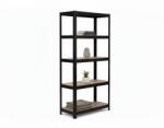 MAMUTEX Lakkozott fém állvány Mamutex Standard 150x70x30 cm - 5 polc, terhelhetőség 875 kg, fekete