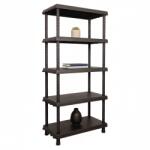 MAMUTEX Műanyag polc Mamutex VARIO 164, 5x82x40 cm - 5 polc, teherbírás 225 kg, fekete