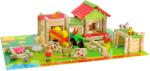 Jeujura fa építőjáték - Az első tanyám traktorral és utánfutóval