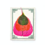 AWM Közepes Lokta Papír Napló - Bodhi Levél (15x12cm) - 45 oldal (vegyes)