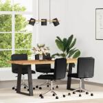 vidaXL 4 db fekete műbőr étkezőszék (3315694)