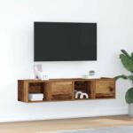 vidaXL 2 db antik fa szerelt fa fali TV-szekrény 60x31x25, 5 cm (861451)