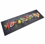 vidaXL mosható fűszermintás bársony konyhaszőnyeg 60x180 cm (136541)