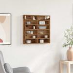vidaXL Kiállító szekrény polcokkal Öreg fa 60 x 8, 5 x 58 cm Faanyag (869189)