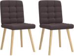 vidaXL 2 db sötétbarna szövet étkezőszék (4101095)