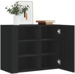 vidaXL fekete szerelt fa faliszekrény 75 x 35 x 60 cm (848424)