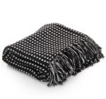 vidaXL fekete pamut pléd 160 x 210 cm (245331)