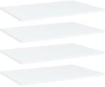 vidaXL 4 db fehér szerelt fa könyvespolc 60 x 40 x 1, 5 cm (805250)