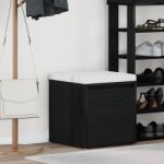 vidaXL Fiókos szekrény fiókkal Fekete tölgy 40, 5 x 40 x 40 cm Faanyag (862792)