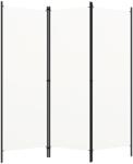 vidaXL fehér 3 paneles paraván 150 x 180 cm (320715)