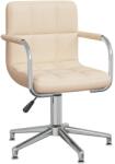 vidaXL krémszínű szövetborítású forgó étkezőszék (3088064)