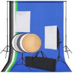 vidaXL fotó stúdió szett: 5 db színes háttér és 2 db softbox (190207)