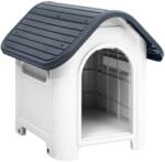 vidaXL szürke polipropilén kutyaház 59 x 75 x 66 cm (152226)
