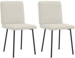 vidaXL 2 db krémszínű bársony étkezőszék (4101142)
