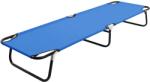 vidaXL kék összecsukható acél napozóágy (47754)