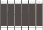 vidaXL antracitszürke 6 paneles paraván 240 x 180 cm (320713)