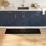 vidaXL Konyhai szőnyeg Fekete 150 x 45 cm Bársony (42013429)