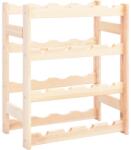 vidaXL fenyőfa bortartó állvány 16 palackhoz (286192)