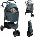 vidaXL Összecsukható háziállat babakocsi Zöld 78 x 54 x 101 cm (42012438)