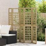 vidaXL Magánszféra Képernyő Méz barna 200 x 180 cm Tömör fenyőfa (3385876)