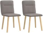 vidaXL 2 db tópszínű szövet étkezőszék (4101226)