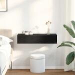 vidaXL Falipolc fiókokkal fekete 80x33x17 cm műszaki fa (859978)